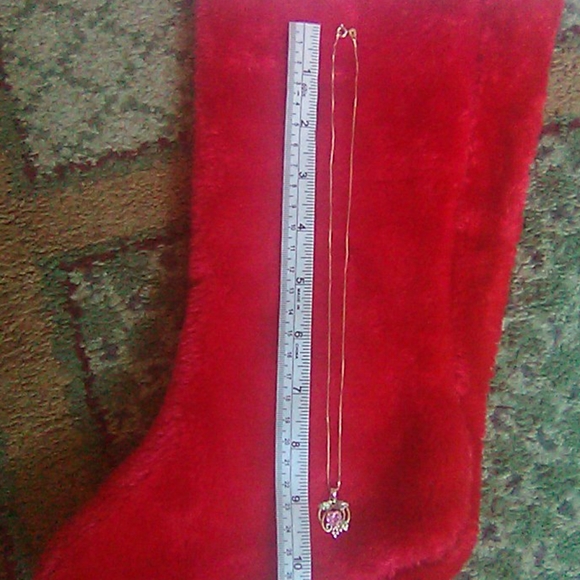 NWT, PRICE FIRM/18KT GOLD OVER S.S HEART NECKLACE - Picture 12 of 15